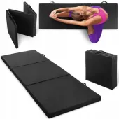 MATERAC GIMNASTYCZNY DO ĆWICZEŃ SKŁADANY 180/60/6cm fitness black