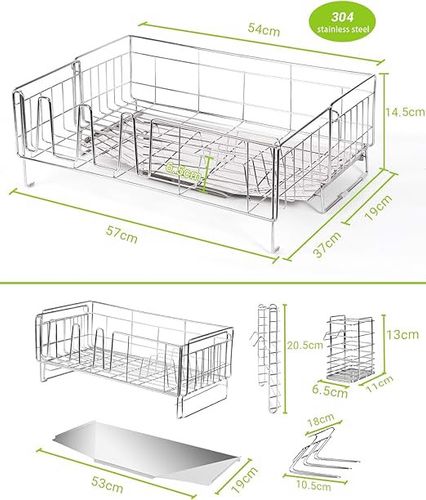 Suszarka do naczyni z ociekaczem stal nierdzewna na Arena.pl