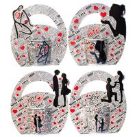 kubek ceramiczny w nosidełku mix wzorów 350ml