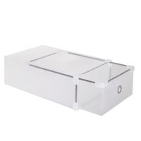 Pudełko na buty z szufladą 34x22x13,5 cm biały organizer