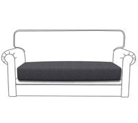 pokrowiec na sofę 2 osobową elastyczny grafitowy