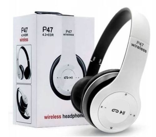 ND41_dS_54805 Słuchawki bluetooth P47 biały na Arena.pl