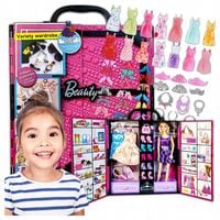 Szafa dla lalek Domek Lalka garderoba Zestaw Ubranka buty akcesoria +GRATIS