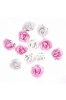 RÓŻE PAPIEROWE 12 SZT BIAŁE RÓŻOWE CEKP-088 DP CRAFT