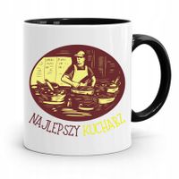 Kubek Czarny Dla Najlepszego Kucharza Kucharki Z Nadrukiem Ze Zdjęciem