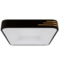 Ledowy plafon do sypialni 4167 Ideus 24W 4200K czarny złoty