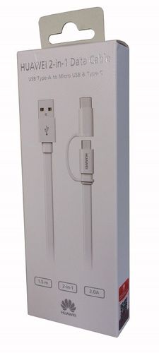 Kabel Huawei 2w1 Micro USB + TYP C 1,5m niebieski na Arena.pl