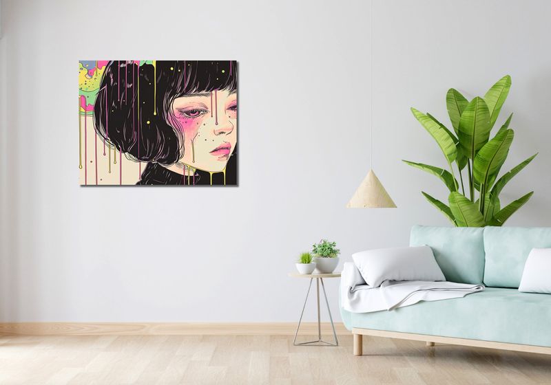 Obraz 90x70cm Strugi Kolorów zdjęcie 2