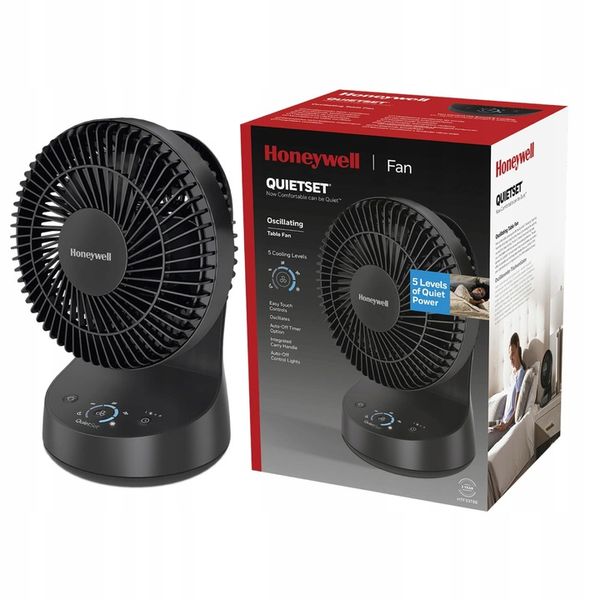 WENTYLATOR WIATRAK BIURKOWY HONEYWELL HTF337 5TRYBÓW CICHA PRACA TIMER zdjęcie 1