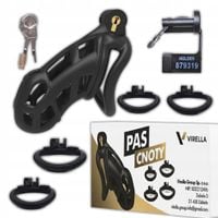 KLATKA NA PENISA PAS CNOTY Z ZAPIĘCIEM NA KLUCZ BDSM CHASTITY CAGE L