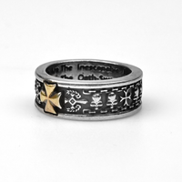 Black Templar | Średnica 16 mm | Metal | Pierścień | Warhammer 40k