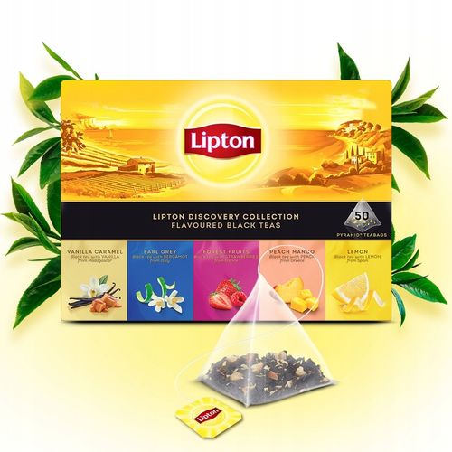 Herbata czarna Lipton Discovery Collection Variety Pack 50 piramidek na Arena.pl