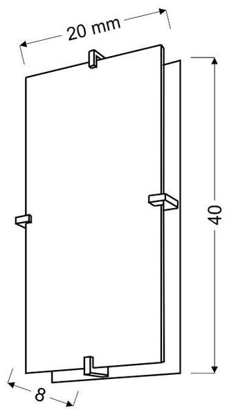 Fikus plafon 40x20 2x60W E27 chrom zdjęcie 2