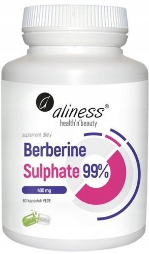 ALINESS Berberine Sulphate 99% 400mg ODCHUDZANIE SIARCZANY BERBERYNA 2x60 k na Arena.pl