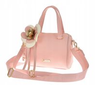 Laura Biaggi - torebka listonoszka kuferek różowy groszek kwiat L326024