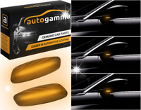 Kierunkowskazy LED Dynamiczne Peugeot 207 3008 6325G5 Citroen Czarny 2 szt.