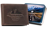 duży, skórzany portfel męski z ozdobnym tłoczeniem - peterson