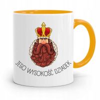 Kubek Żółty Dla Dziadka Jego Wysokość Dziadek Z Nadrukiem Ze Zdjęciem