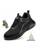 Buty męskie robocze SNEAKERSY czarne Oddychające z Noskiem BHP Lekkie r. 45