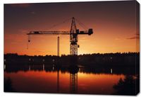 Obraz 100x70cm Zmierzch Nad Dźwigiem