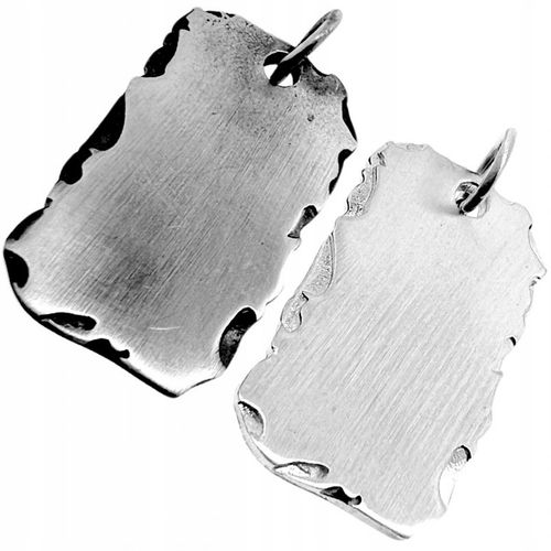 Unikatowy nieśmiertelnik Raw Edge Twój grawer s925 zawieszka na łańcuszek na Arena.pl