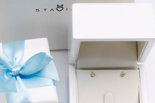 Złote kolczyki KZD2556 - Diament na Arena.pl