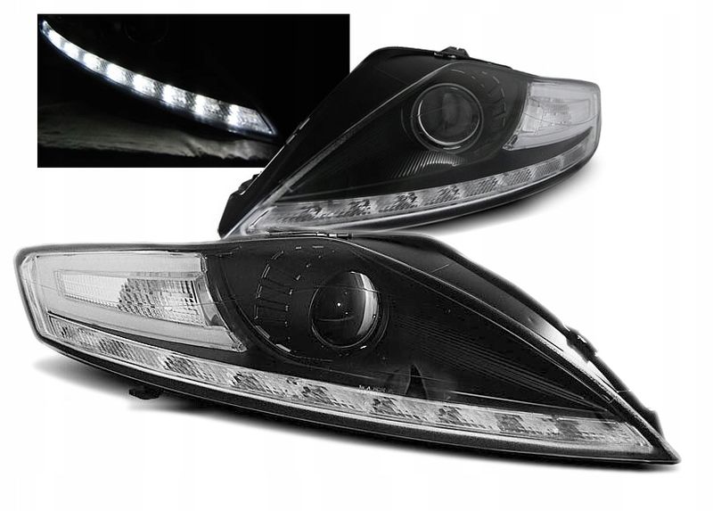 Lampy Reflektory FORD MONDEO OD 2007 DO 2011 DAYLIGHT LED SOCZEWKI zdjęcie 1