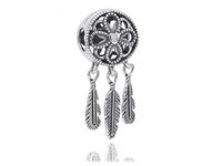 Rodowany srebrny wiszący charms do pandora łapacz snów dreamcatcher srebro 925 AP13654