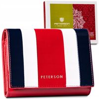 Peterson Portfel skórzany damski MULTI czerwony