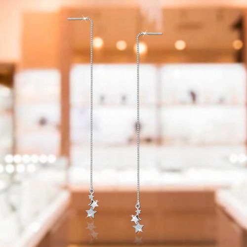 Długie srebrne kolczyki wiszące przeciągane srebro 925 elegancja na Arena.pl