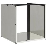 Stojak na drewno opałowe 40x40x40 cm Stal nierdzewna