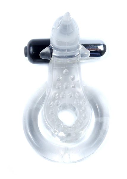 Pierścień-Dolphin Vibro CockRing Clear zdjęcie 7