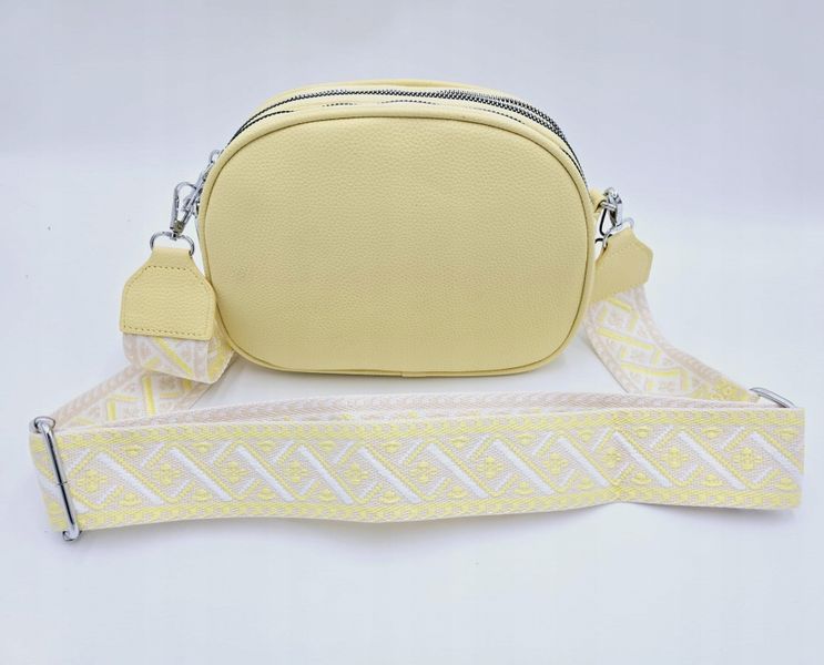 Eric Style - torebka listonoszka skóra ekologiczna pasek BOHO żółty H0113 zdjęcie 1