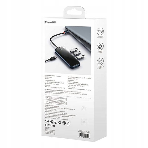 HUB 4IN1 BASEUS ACMEJOY SERIES USB-C DO 3XUSB 3.0 zdjęcie 11