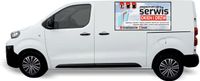 Reklama Naklejka na samochód 0,5 m2 POGWARANCYJNY SERWIS OKIEN I DRZWI