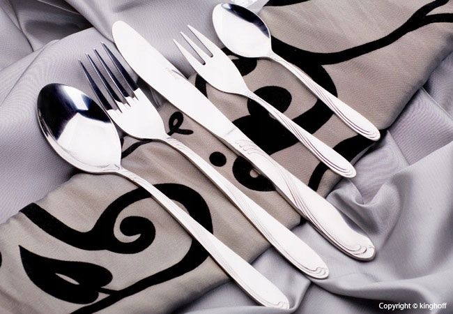 Sztućce w Walizce 72 ele 12 osób Połysk KINGHoff zdjęcie 5