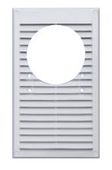 kratka do pochłaniacza 175*295mm fi120mm biała z siatką - kra 128 bi