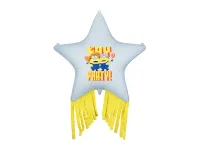 balon foliowy gwiazda + minionki 72x72 cm 1 szt.