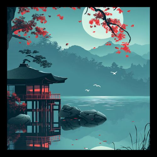 Plakat 20x20cm Japoński Pawilon na Arena.pl