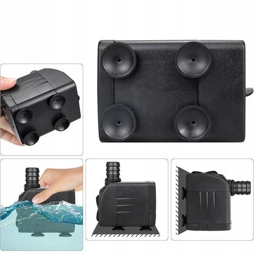 Mocna Pompa 2000L/h DO oczka WODNEGO FONTANNA KASKADA + 3 Końcówki na Arena.pl