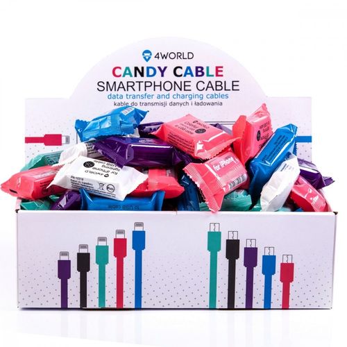 4world Candy Cable, kabel do przesyłu danych, Micro USB na Arena.pl