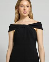 Sukienka koktajlowa o długości do kolan z wiązanym detalem model TAKOTA 36