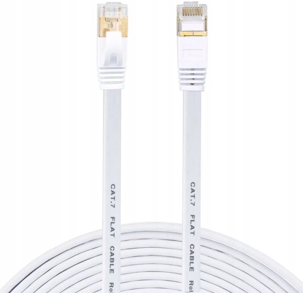 KABEL SIECIOWY LAN ETHERNET PŁASKI RJ45 CAT7 15m zdjęcie 1