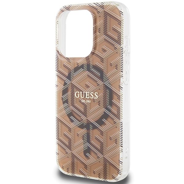 Etui Guess do iPhone 15 Pro Max, Brązowy, MagSafe zdjęcie 6