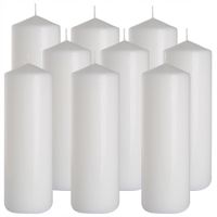 ZESTAW 9 ŚWIEC STOŁOWYCH WALEC KLASYCZNA ŚWIECZKA 25cm 160h
