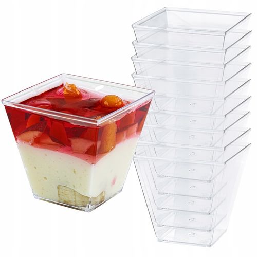 PUCHARKI DESEROWE PUCHAREK NA DESER PRZEKĄSKI 120ml 50 sztuk + na Arena.pl