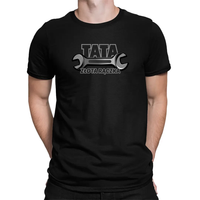 Tata - złota rączka - męska koszulka na prezent Czarny XL T-shirt - męski