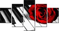 80CM 150CM OBRAZ 5 ELEM RÓŻA FORTEPIANIE ŚCIENNY
