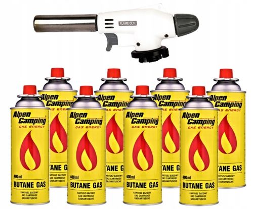 8x KARTUSZ GAZOWY + PALNIK KUCHENKA NABÓJ 400ML na Arena.pl