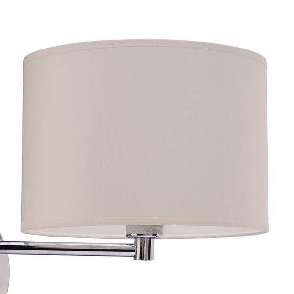 Klasyczny kinkiet do sypialni Hotel 8980 lampa ścienna chrom ecru zdjęcie 1